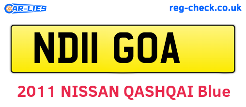 ND11GOA are the vehicle registration plates.