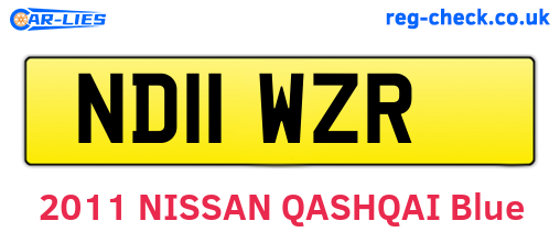 ND11WZR are the vehicle registration plates.