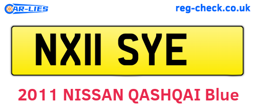 NX11SYE are the vehicle registration plates.