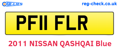 PF11FLR are the vehicle registration plates.