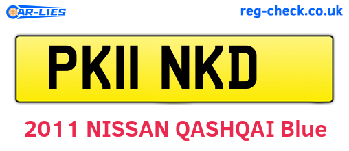 PK11NKD are the vehicle registration plates.