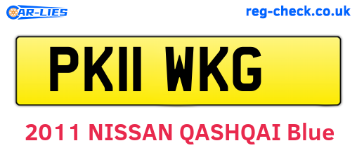 PK11WKG are the vehicle registration plates.