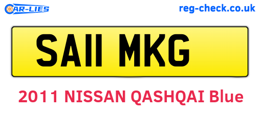 SA11MKG are the vehicle registration plates.