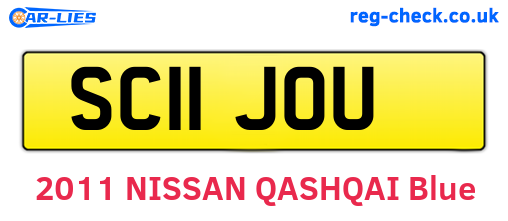 SC11JOU are the vehicle registration plates.