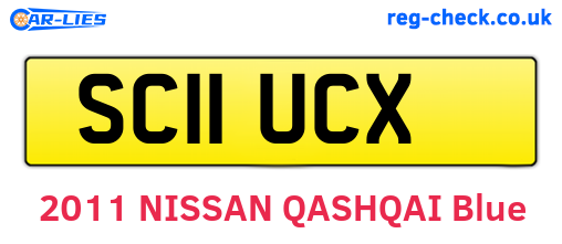 SC11UCX are the vehicle registration plates.