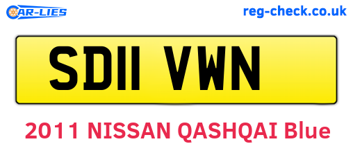 SD11VWN are the vehicle registration plates.