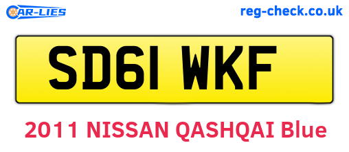 SD61WKF are the vehicle registration plates.