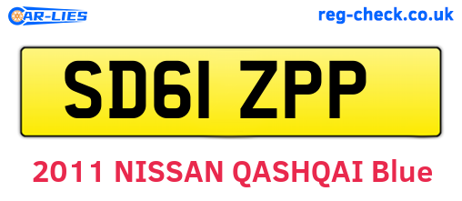 SD61ZPP are the vehicle registration plates.