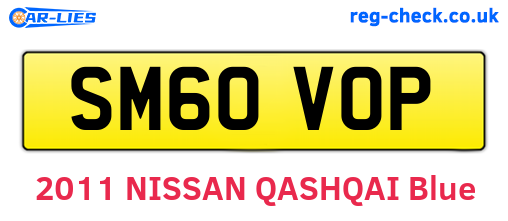 SM60VOP are the vehicle registration plates.