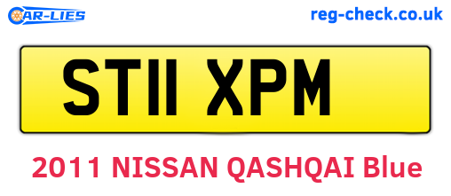 ST11XPM are the vehicle registration plates.