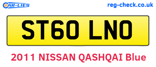 ST60LNO are the vehicle registration plates.