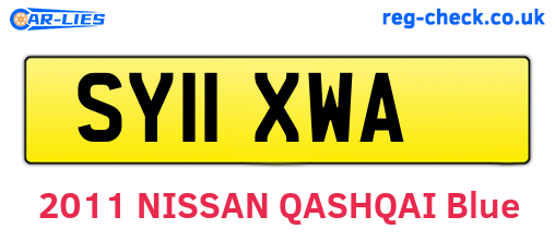 SY11XWA are the vehicle registration plates.