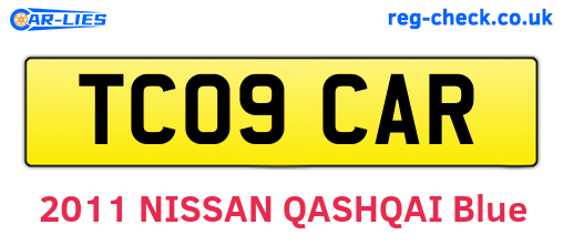TC09CAR are the vehicle registration plates.