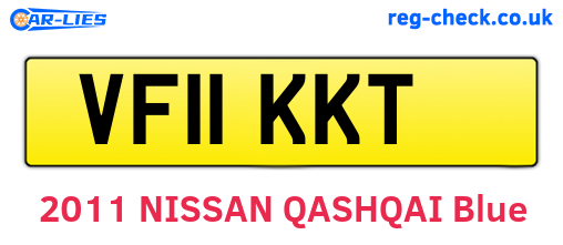 VF11KKT are the vehicle registration plates.