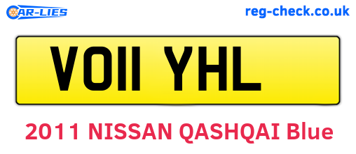 VO11YHL are the vehicle registration plates.