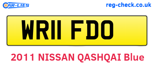 WR11FDO are the vehicle registration plates.