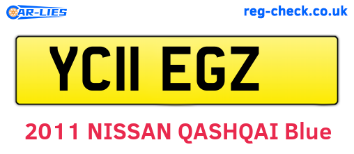YC11EGZ are the vehicle registration plates.