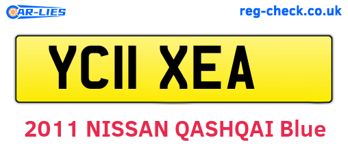 YC11XEA are the vehicle registration plates.