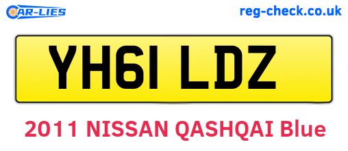 YH61LDZ are the vehicle registration plates.
