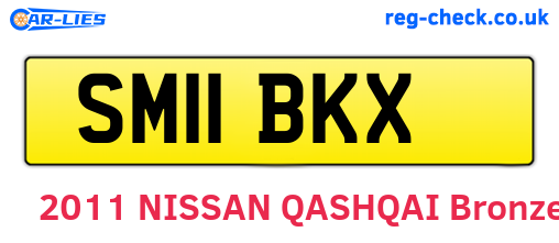 SM11BKX are the vehicle registration plates.