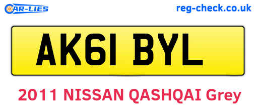 AK61BYL are the vehicle registration plates.