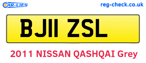 BJ11ZSL are the vehicle registration plates.
