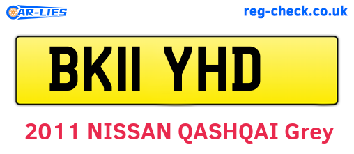 BK11YHD are the vehicle registration plates.
