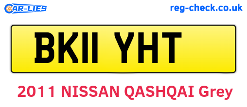 BK11YHT are the vehicle registration plates.