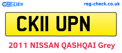 CK11UPN are the vehicle registration plates.