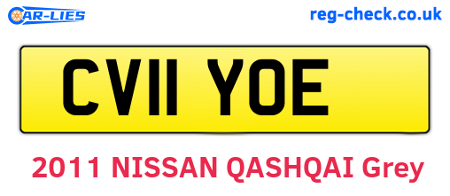 CV11YOE are the vehicle registration plates.