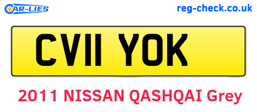 CV11YOK are the vehicle registration plates.