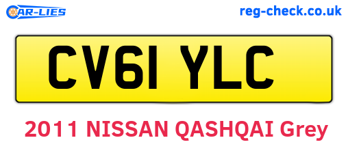 CV61YLC are the vehicle registration plates.