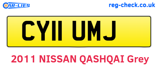 CY11UMJ are the vehicle registration plates.