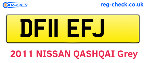 DF11EFJ are the vehicle registration plates.