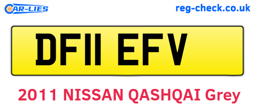 DF11EFV are the vehicle registration plates.
