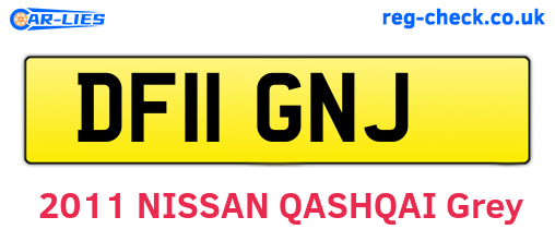 DF11GNJ are the vehicle registration plates.