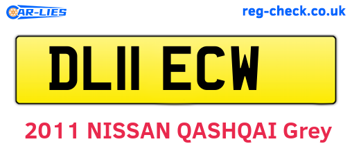 DL11ECW are the vehicle registration plates.
