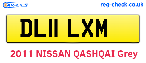 DL11LXM are the vehicle registration plates.
