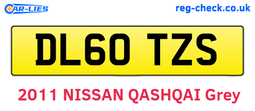DL60TZS are the vehicle registration plates.