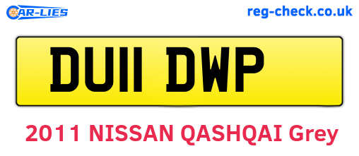 DU11DWP are the vehicle registration plates.