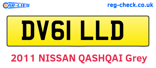 DV61LLD are the vehicle registration plates.