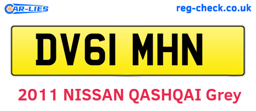 DV61MHN are the vehicle registration plates.