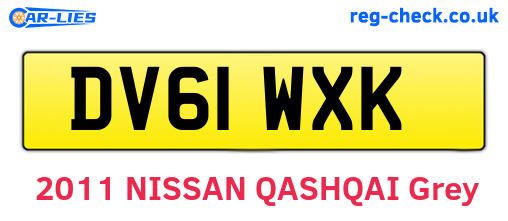 DV61WXK are the vehicle registration plates.