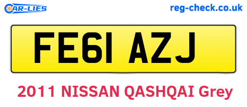 FE61AZJ are the vehicle registration plates.