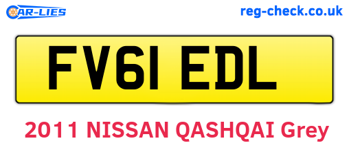 FV61EDL are the vehicle registration plates.