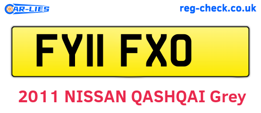 FY11FXO are the vehicle registration plates.