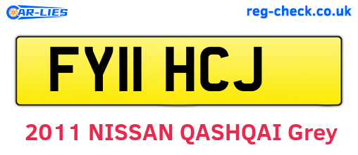 FY11HCJ are the vehicle registration plates.