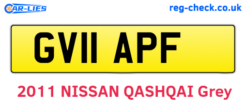 GV11APF are the vehicle registration plates.