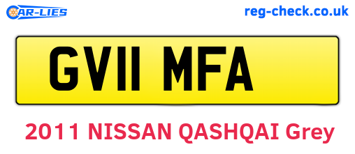 GV11MFA are the vehicle registration plates.