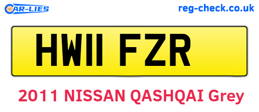 HW11FZR are the vehicle registration plates.
